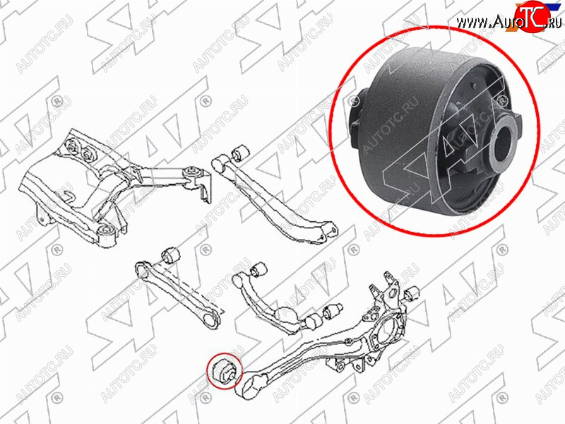 439 р. Сайлентблок Subaru Legacy 98-09  Outback 98-09  Legacy B4 98-03 SAT ST-20254-AE050  с доставкой в г. Пермь