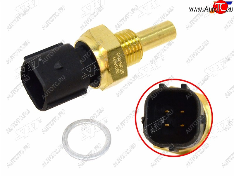 439 р. Датчик температуры ОЖ MERCEDES W210 96-02 W202 93-00 SPRINTER 95-06 VW LT 28-35 96-06              SAT ST-206-0043  с доставкой в г. Пермь