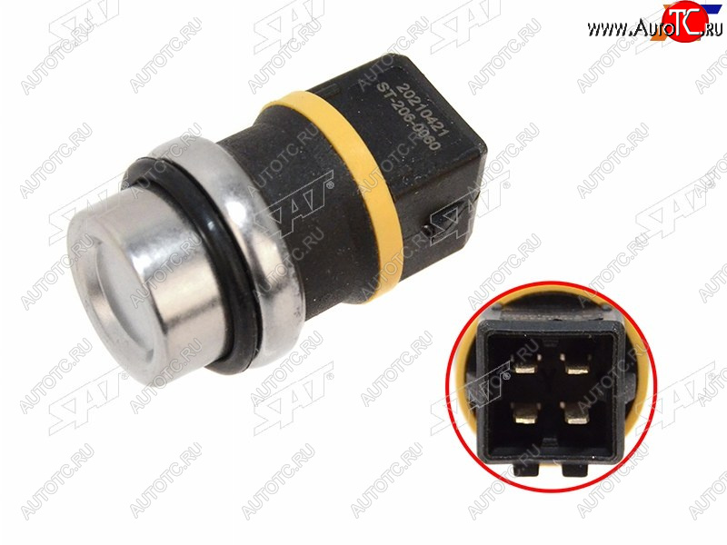 280 р. Датчик температуры ОЖ VW POLO 85-94GOLF 2,3AUDI 80 87-94 SAT ST-206-0060  с доставкой в г. Пермь