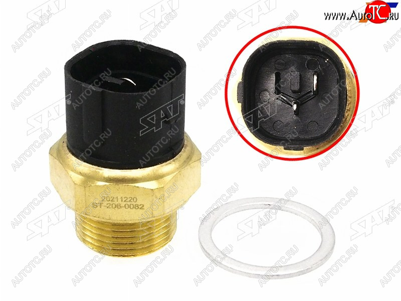 439 р. Датчик температуры ОЖ VW POLO 91-02 GOLF 92-01 SKODA OCTAVIA 97-00 AUDI A3 97-00 SAT ST-206-0082  с доставкой в г. Пермь