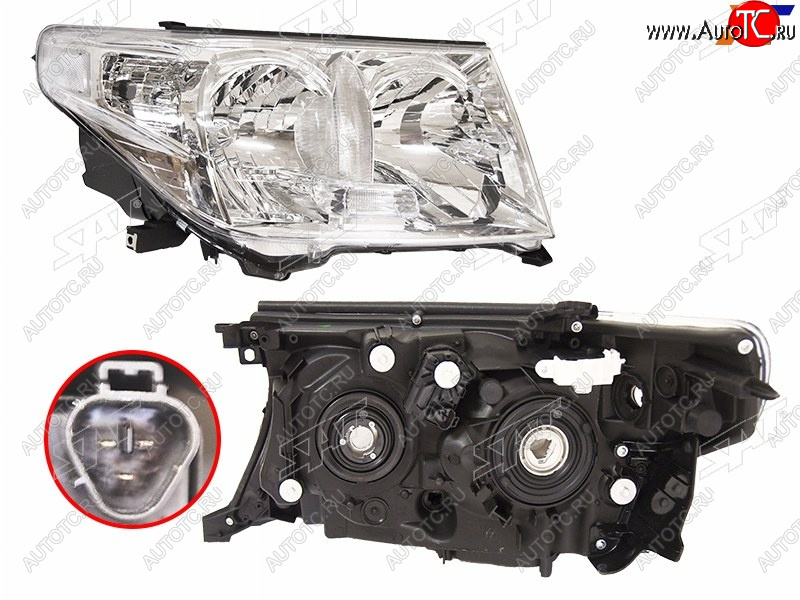 7 999 р. Фара Toyota Land Cruiser (J200) 07-12 (Справа Галоген С электрокорректором) SAT ST-212-11M1R-LD-E  с доставкой в г. Пермь