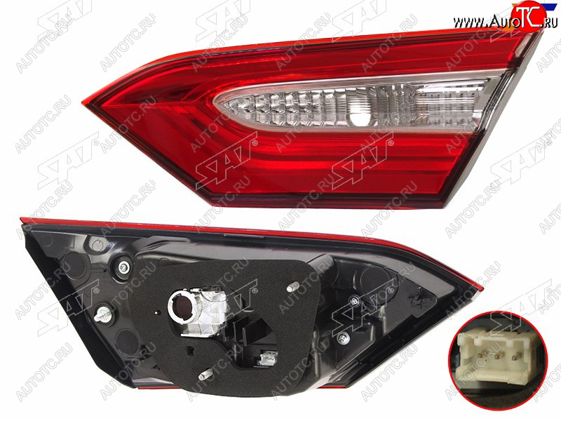 4 999 р. Правый фонарь (внутренний) SAT Toyota Camry XV70 дорестайлинг (2017-2021)  с доставкой в г. Пермь