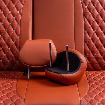 16 499 р. Комплект чехлов для сидений (Орегон) БАЙРОН РОМБ Lord Autofashion Audi Q3 8U рестайлинг (2014-2018) (коричневый, вставка св-коричневы, строчка беж)  с доставкой в г. Пермь. Увеличить фотографию 3