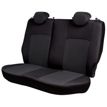 3 799 р. Комплект чехлов для сидений (1+2 мес. Жаккард) ДУБЛИН Lord Autofashion  CITROEN Jumper  290 (2014-2022), Fiat Ducato  290 (2014-2025), Peugeot Boxer  290 (2014-2025) (черный, вставка Ёж белый)  с доставкой в г. Пермь. Увеличить фотографию 4