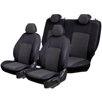 3 799 р. Комплект чехлов для сидений (1+2 мес. Жаккард) ДУБЛИН Lord Autofashion  CITROEN Jumper  290 (2014-2022), Fiat Ducato  290 (2014-2025), Peugeot Boxer  290 (2014-2025) (черный, Прямоугольник черный)  с доставкой в г. Пермь. Увеличить фотографию 4