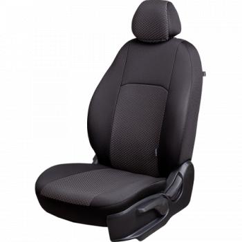 Комплект чехлов для сидений (РЗСиС 60/40 2Г Жаккард) ДУБЛИН Lord Autofashion Лада Гранта Кросс  2194 (2018-2025) (черный, вставка Стежок серая)