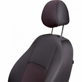 5 849 р. Комплект чехлов для сидений (5 мест, ЦЗС, 3П Жаккард) Дублин Lord Autofashion Лада Ларгус дорестайлинг R90 (2012-2021) (черный, вставка Ёж красная)  с доставкой в г. Пермь. Увеличить фотографию 5