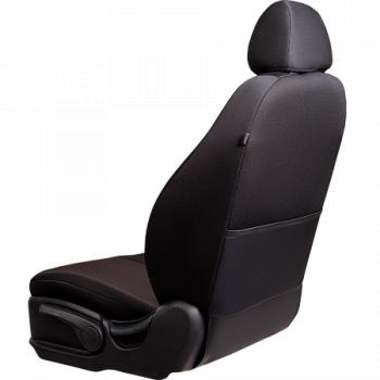 5 849 р. Комплект чехлов для сидений (5 мест, ЦЗС, 3П Жаккард) Дублин Lord Autofashion Лада Ларгус дорестайлинг R90 (2012-2021) (черный, вставка Ёж красная)  с доставкой в г. Пермь. Увеличить фотографию 7