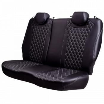 9 549 р. Комплект чехлов для сидений (3 места Орегон) БАЙРОН ст БАЙРОН Lord Autofashion  ГАЗ ГАЗель ( 2705,  3302,  2705,Бизнес,  3302,Бизнес) (1995-2025) дорестайлинг цельнометаллический фургон, 1-ый рестайлинг бортовой , 1-ый рестайлинг цельнометаллический фургон, 2-ой рестайлинг цельнометаллический фургон, 2-ой рестайлинг шасси (черный, вставка черная, строчка темно-серая)  с доставкой в г. Пермь. Увеличить фотографию 6