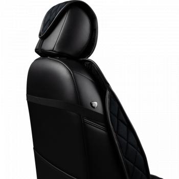 4 699 р. Накидка на сиденье (5 мест Хами) ФЕНИКС ст РОМБ Lord Autofashion   (черный, строчка красная)  с доставкой в г. Пермь. Увеличить фотографию 5