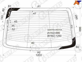 7 999 р. Стекло заднее (Цвет зеленый Обогрев Антенна) Chevrolet Aveo 05-11  Nexia 20-  Daewoo Gentra 05-1 XYG GENTRA RW/H/X  с доставкой в г. Пермь. Увеличить фотографию 1