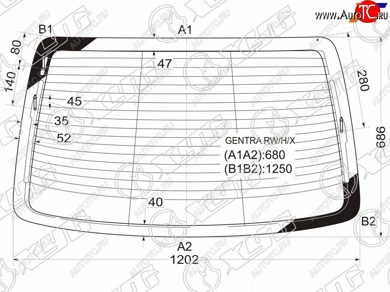 7 999 р. Стекло заднее (Цвет зеленый Обогрев Антенна) Chevrolet Aveo 05-11  Nexia 20-  Daewoo Gentra 05-1 XYG GENTRA RW/H/X  с доставкой в г. Пермь