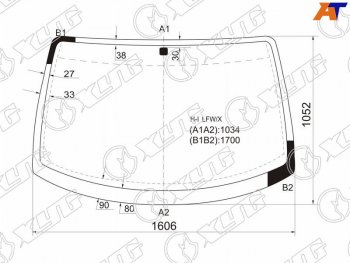 Стекло лобовое Hyundai H1 97-07  Starex 97-07  JAC Refine 06-11 XYG H-I LFW/X
