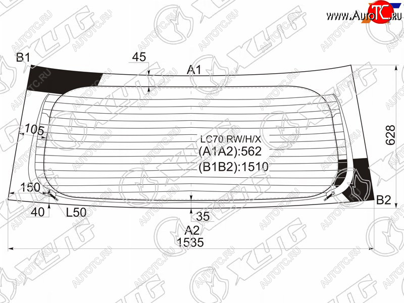 10 399 р. Стекло заднее (Цвет зеленый Обогрев) Mazda MPV 99-06 XYG LC70 RW/H/X  с доставкой в г. Пермь