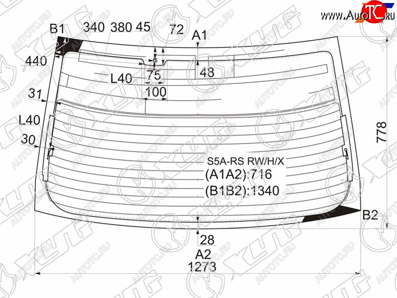 9 549 р. Стекло заднее (Цвет зеленый Обогрев Антенна) Honda Civic 00-06  Civic Ferio 00-05 XYG S5A-RS RW/H/X  с доставкой в г. Пермь
