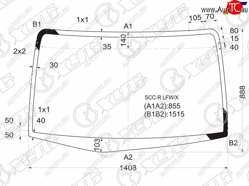 5 249 р. Стекло лобовое Honda Mobilio 01-08  Mobilio Spike 02-08 XYG SCC-R LFW/X  с доставкой в г. Пермь