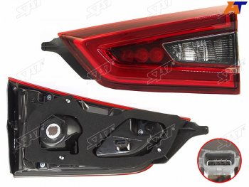 4 399 р. Правый фонарь (LED, внутренний) SAT Nissan Qashqai 2 J11 рестайлинг (2017-2022)  с доставкой в г. Пермь. Увеличить фотографию 2