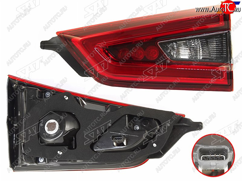 4 399 р. Правый фонарь (LED, внутренний) SAT Nissan Qashqai 2 J11 рестайлинг (2017-2022)  с доставкой в г. Пермь