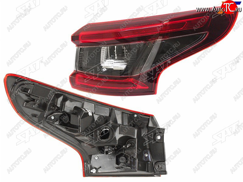 4 499 р. Фонарь задний правый (внешний, LED) SAT Nissan Qashqai 2 J11 рестайлинг (2017-2022)  с доставкой в г. Пермь