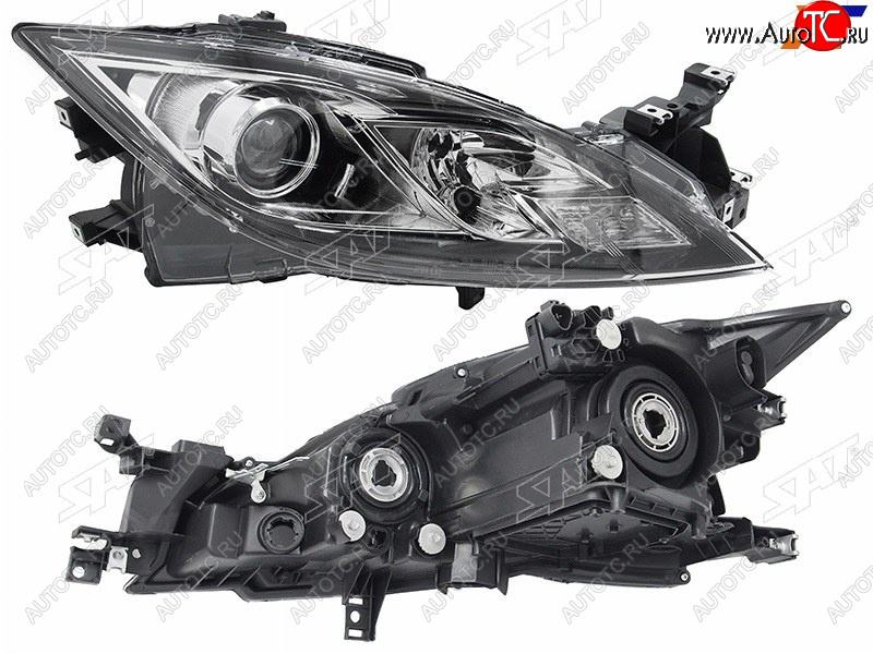 11 799 р. Фара правая (светлая) SAT Mazda 6 GH рестайлинг седан (2010-2012)  с доставкой в г. Пермь