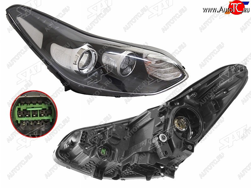 8 549 р. Фара правая (галоген, LED) SAT  KIA Sportage  4 QL (2016-2022) дорестайлинг, рестайлинг  с доставкой в г. Пермь