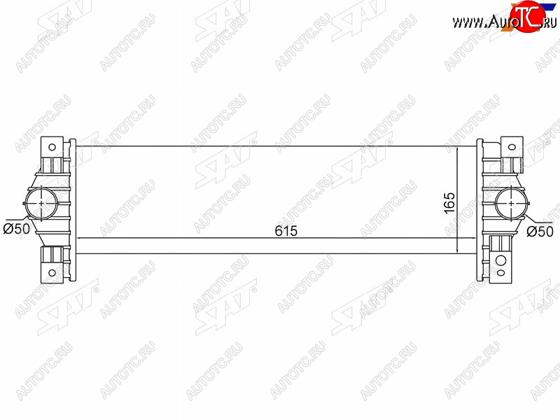 15 449 р. Интеркулер SSANG YONG ACTYONKYRON 2.0Xdi 05- SAT ST-23711-09050  с доставкой в г. Пермь