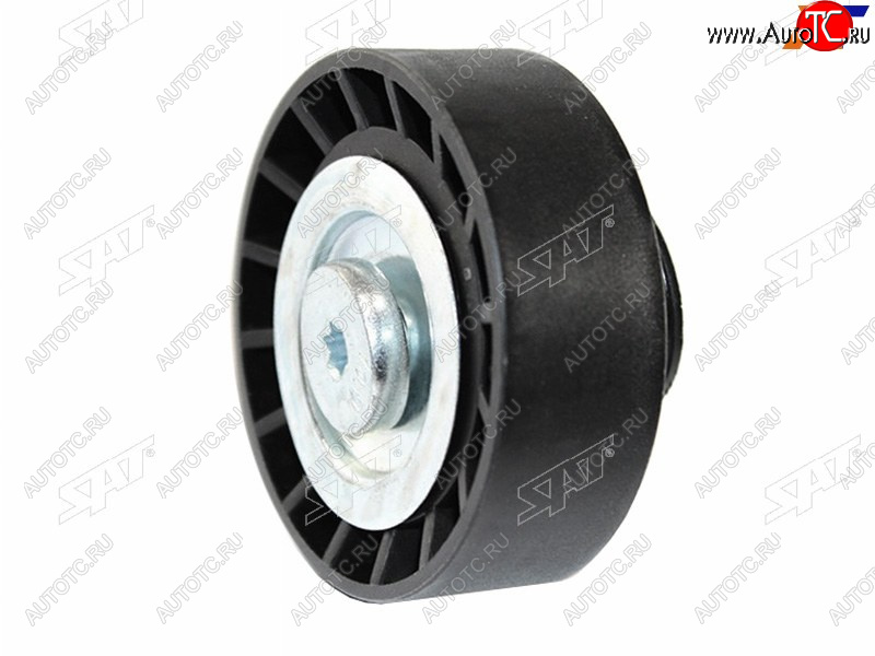 399 р. Ролик приводного ремня обводной HYUNDAI I10I20I30I40IX20IX35KIA CEED 1,4-1,7CRDI (гладкий) SAT ST-25287-2A010  с доставкой в г. Пермь