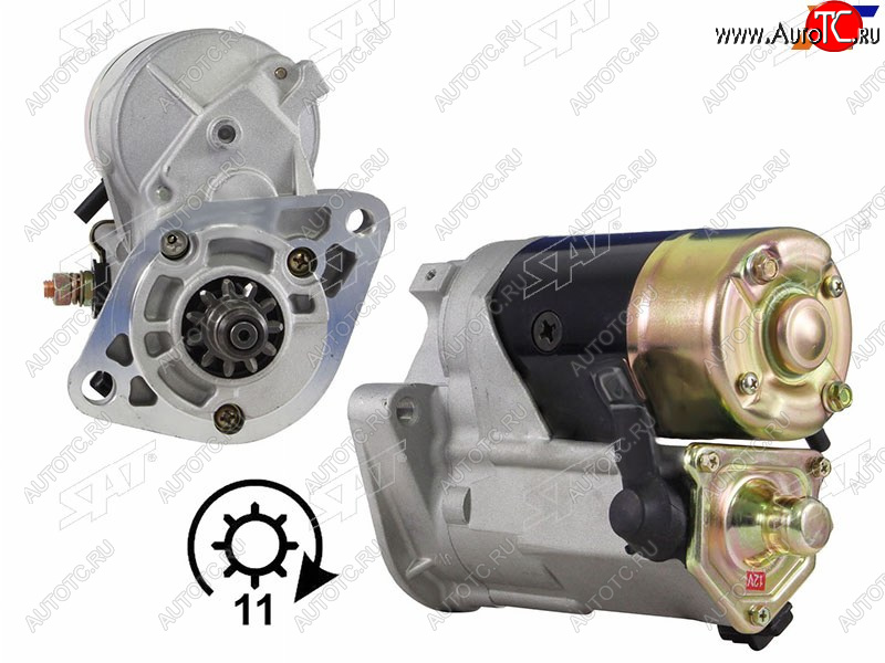 12 999 р. Стартер Toyota Hiace 99-20 / Hilux 01-04 / Land Cruiser Prado (J90,J120,J150) 96-20 / 4Runner 02-09 SAT ST-28100-30050N, st2810030050n SAT ST-28100-30050N  с доставкой в г. Пермь