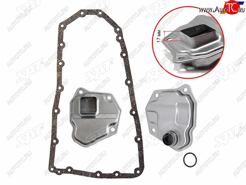 799 р. Фильтр CVT с прокладкой MITSUBISHI ASX 10-14OUTLANDER 06-MITSUBISHI LANCER X 07- SAT ST-2824A007  с доставкой в г. Пермь