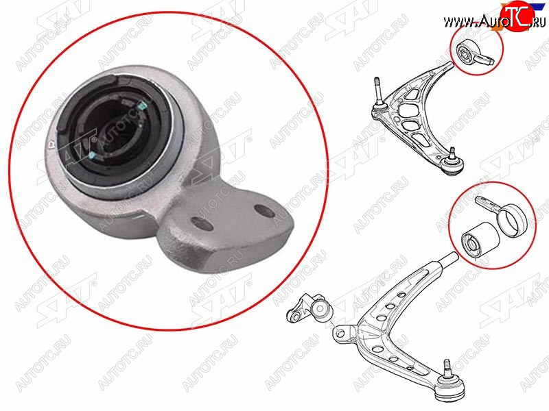 1 859 р. Сайлентблок переднего нижнего рычага BMW 3 E46E85E86 98-03 LH                                      SAT ST-31126783376  с доставкой в г. Пермь