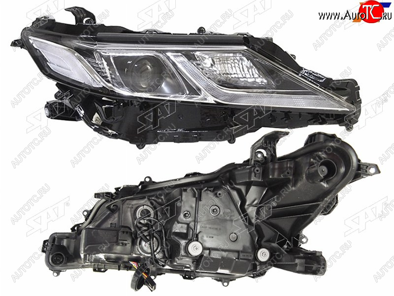 16 249 р. Фара правая (1 LED полоса) SAT Toyota Camry XV70 дорестайлинг (2017-2021)  с доставкой в г. Пермь