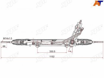 Рейка рулевая без отверстия под датчик SAT BMW X5  E53 (1999-2003) дорестайлинг