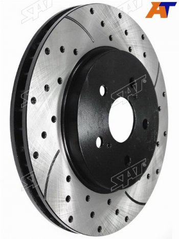 Диски тормозные передние перфорированные Ø299mm SAT Lexus RX330  XU30 (2003-2006), Toyota Harrier ( XU30,  XU60,  XU80) (2003-2025)