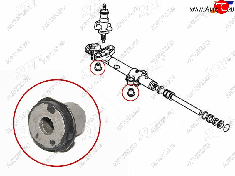 299 р. Втулка рулевой рейки Mitsubishi Grandis 03-09 SAT ST-4410A102B  с доставкой в г. Пермь