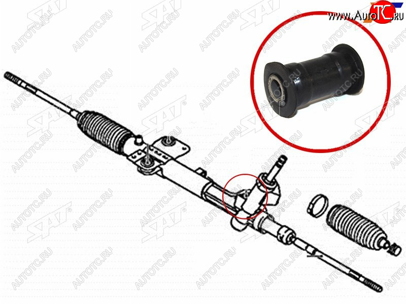 173 р. Втулка рулевой рейки Mitsubishi Lancer 07-17  Outlander 05-12  Attrage 13-19  Galant Fortis 07-15 SAT ST-4410A026  с доставкой в г. Пермь