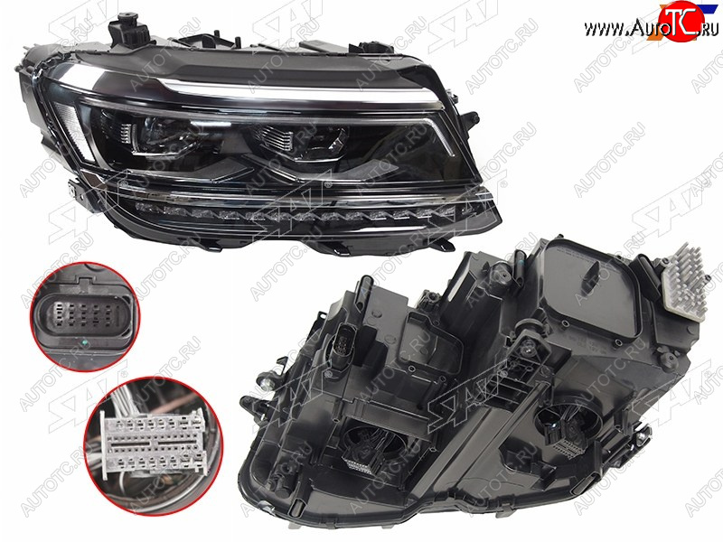 39 749 р. Фара правая (LED) SAT Volkswagen Tiguan Mk2 дорестайлинг (2016-2020)  с доставкой в г. Пермь