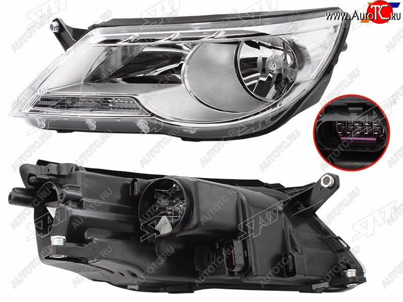 6 899 р. Фара левая (с электрокорректором) SAT Volkswagen Tiguan NF (2006-2011) дорестайлинг с доставкой в г. Пермь Увеличить фотографию 1 6 899 р. Фара левая (с электрокорректором) SAT Volkswagen Tiguan NF (2006-2011) дорестайлинг с доставкой в г. Пермь