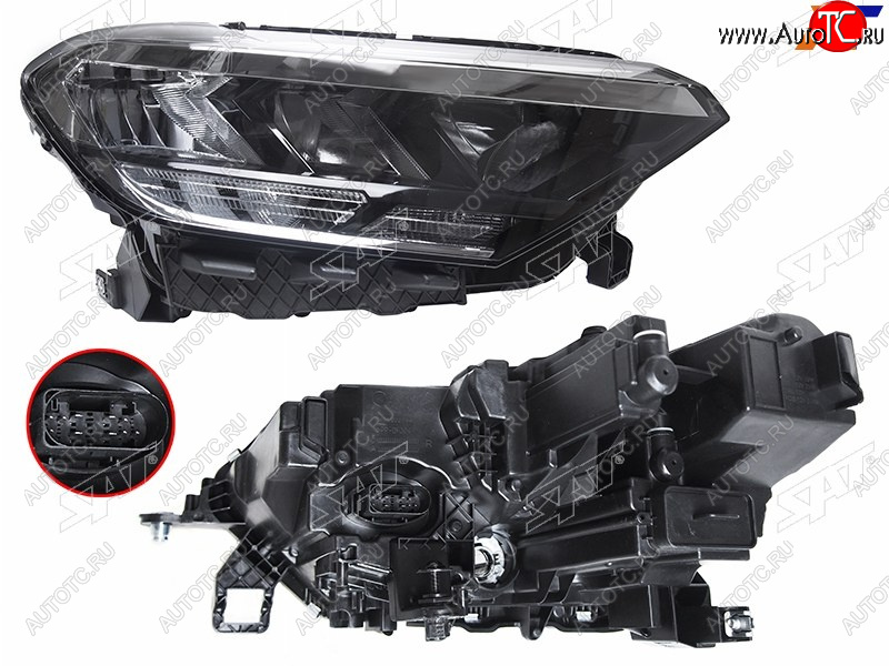 12 649 р. Фара правая SAT Volkswagen Polo Mk6 лифтбек (2020-2022)  с доставкой в г. Пермь