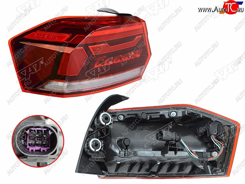 4 099 р. Фонарь задний левый (внешний) SAT Volkswagen Polo Mk6 (2020-2022) лифтбек с доставкой в г. Пермь Увеличить фотографию 1 4 099 р. Фонарь задний левый (внешний) SAT Volkswagen Polo Mk6 (2020-2022) лифтбек с доставкой в г. Пермь