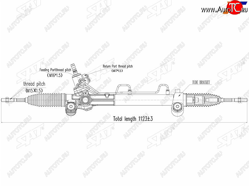 16 699 р. Рейка рулевая RHD SAT Toyota Camry XV40 рестайлинг (2009-2011)  с доставкой в г. Пермь
