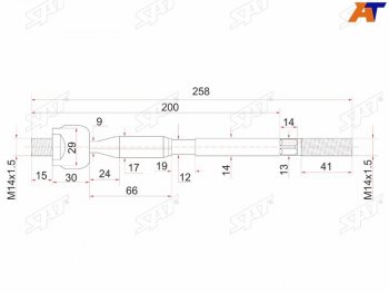 Тяга рулевая TOYOTA PASSOBB 03- SAT ST-45503-B1020