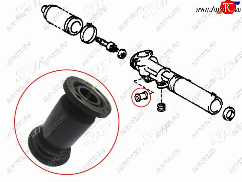 359 р. Втулка рулевой рейки Toyota Land Cruiser Prado (J90) 96-02  Hilux Surf 95-02 SAT ST-45522-35040  с доставкой в г. Пермь