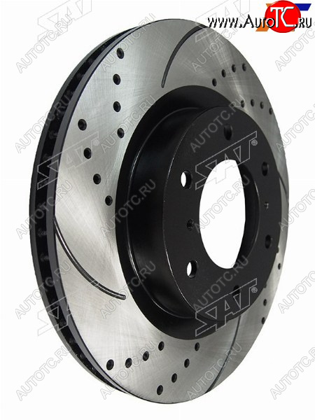 9 299 р. Диски тормозные передние перфорированный Ø332 SAT  Mitsubishi Montero  V90 - Pajero ( 4 V90,  4 V80)  с доставкой в г. Пермь
