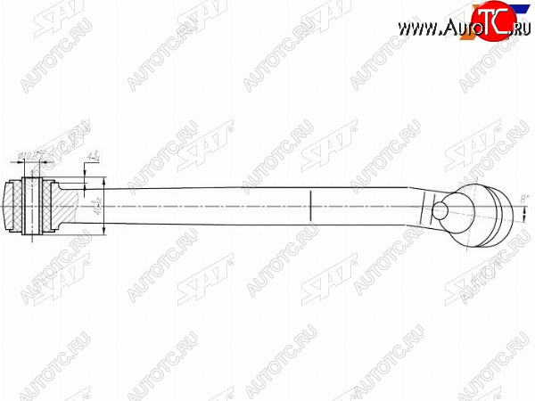 1 849 р. Рычаг FR нижний TOYOTA DUETDAIHATSU STORIAYRV 98- LH SAT ST-48069-97401  с доставкой в г. Пермь