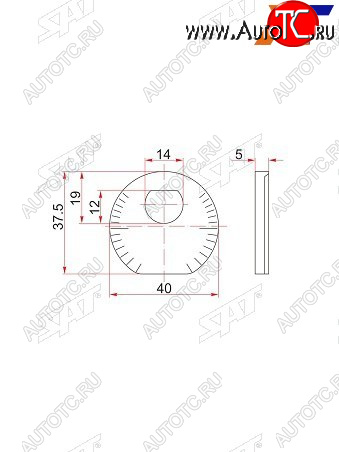 135 р. Шайба эксцентрика FR рычага TOYOTA ALTEZZACHASERCRESTACROWNMAJESTAMARK2LUCIDA 91- SAT ST-48198-50011  с доставкой в г. Пермь