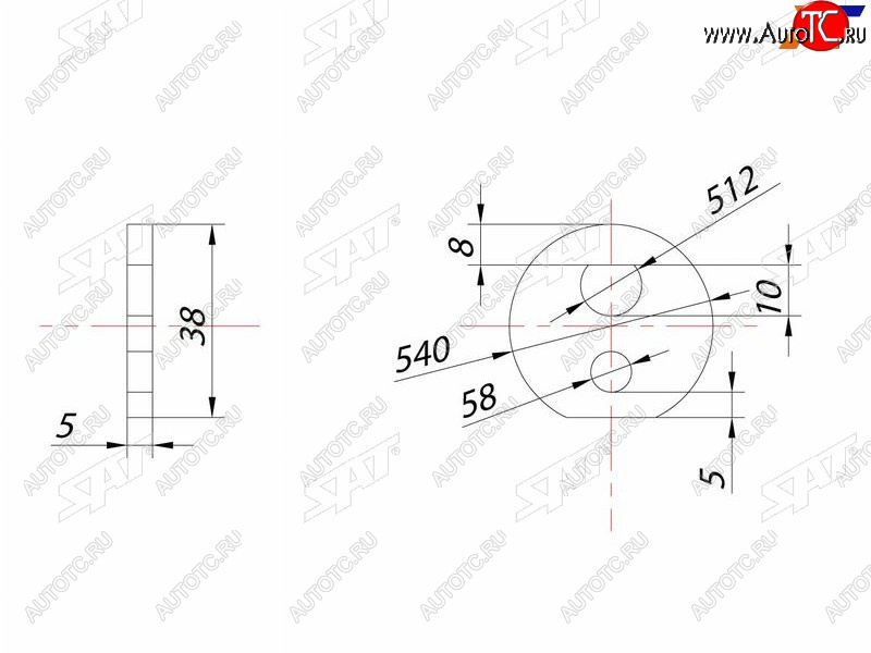 195 р. Шайба эксцентрика RR рычага TOYOTA CELSIORCHASERCRESTACROWNMAJESTAMARK2LEXUS LS400 92- SAT ST-48198-22020  с доставкой в г. Пермь