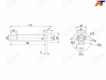 399 р. Болт эксцентрика TOYOTA 4RUNNERFJ CRUISERHILUX SURFLAND CRUISER PRADOLEXUS GX470 02- SAT ST-48409-60020  с доставкой в г. Пермь. Увеличить фотографию 2
