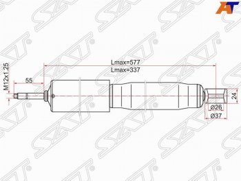Амортизатор задний (LH=RH) SAT Isuzu Bighorn  UBS25GW,UBS69GW - Trooper