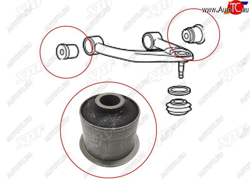 599 р. Сайлентблок Toyota Land Cruiser (J200) 07-21  Lexus LX 07-23  Toyota Sequoia 07-17  Tundra 06-22 SAT ST-48632-0C010  с доставкой в г. Пермь