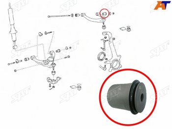 669 р. Сайлентблок Toyota Land Cruiser (J100) 98-07  Lexus LX 98-07  Toyota Land Cruiser Cygnus 98-07 (Св SAT ST-48632-60010  с доставкой в г. Пермь. Увеличить фотографию 1